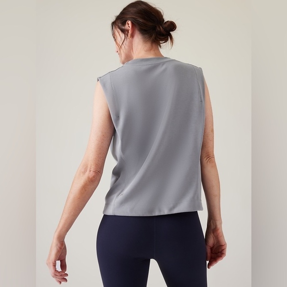 Athleta Seasoft Tank Sweatshirt | Coastline Blue Gray | XS - Picture 6 of 14